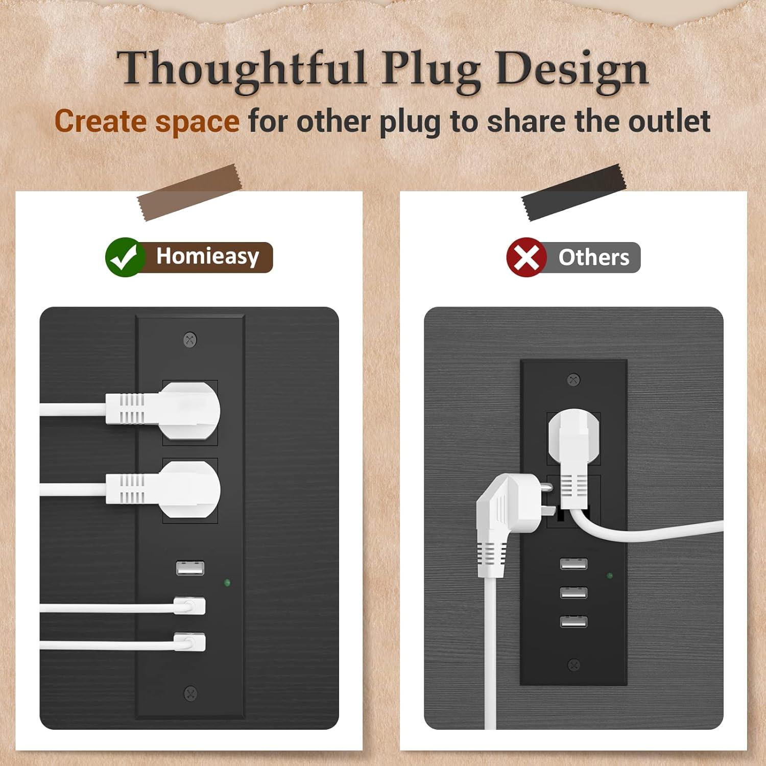 Mesa Lateral Homieasy Negra con Estación de Carga USB 2 Niveles