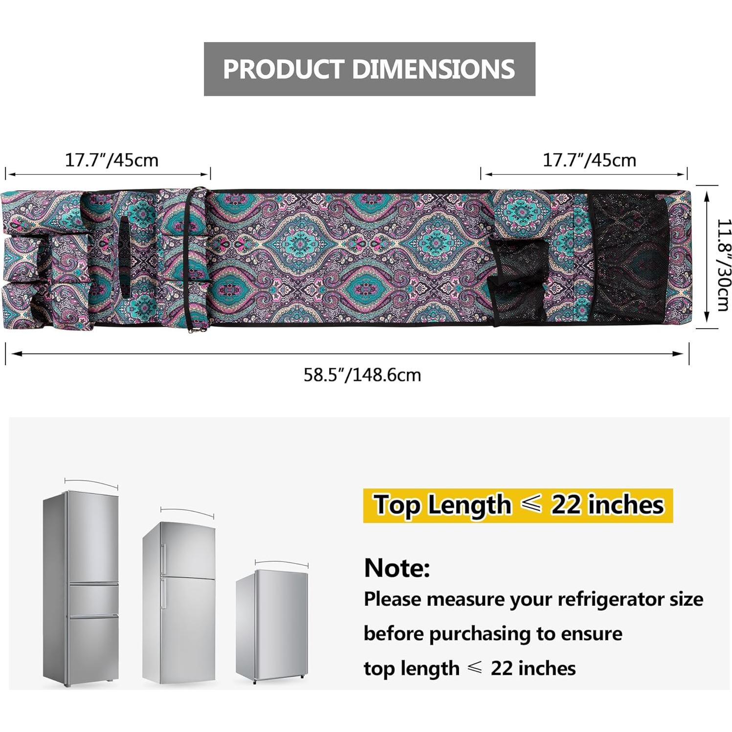 Organizador de Mini Nevera Rexmica 14 Bolsillos Verde Bohemia