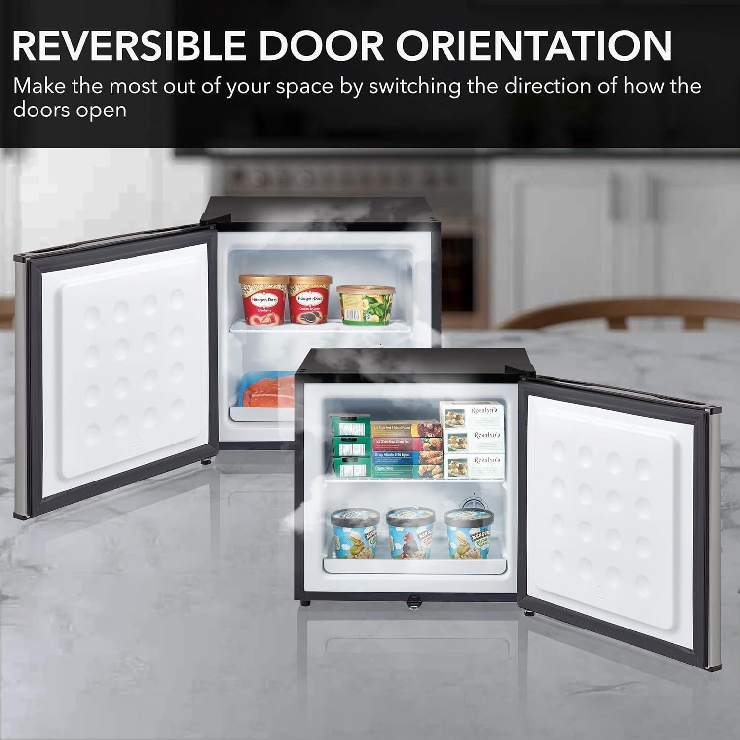 Congelador Vertical Pequeño Whynter CUF-112SS 1.1 Pies³ Acero Inoxidable