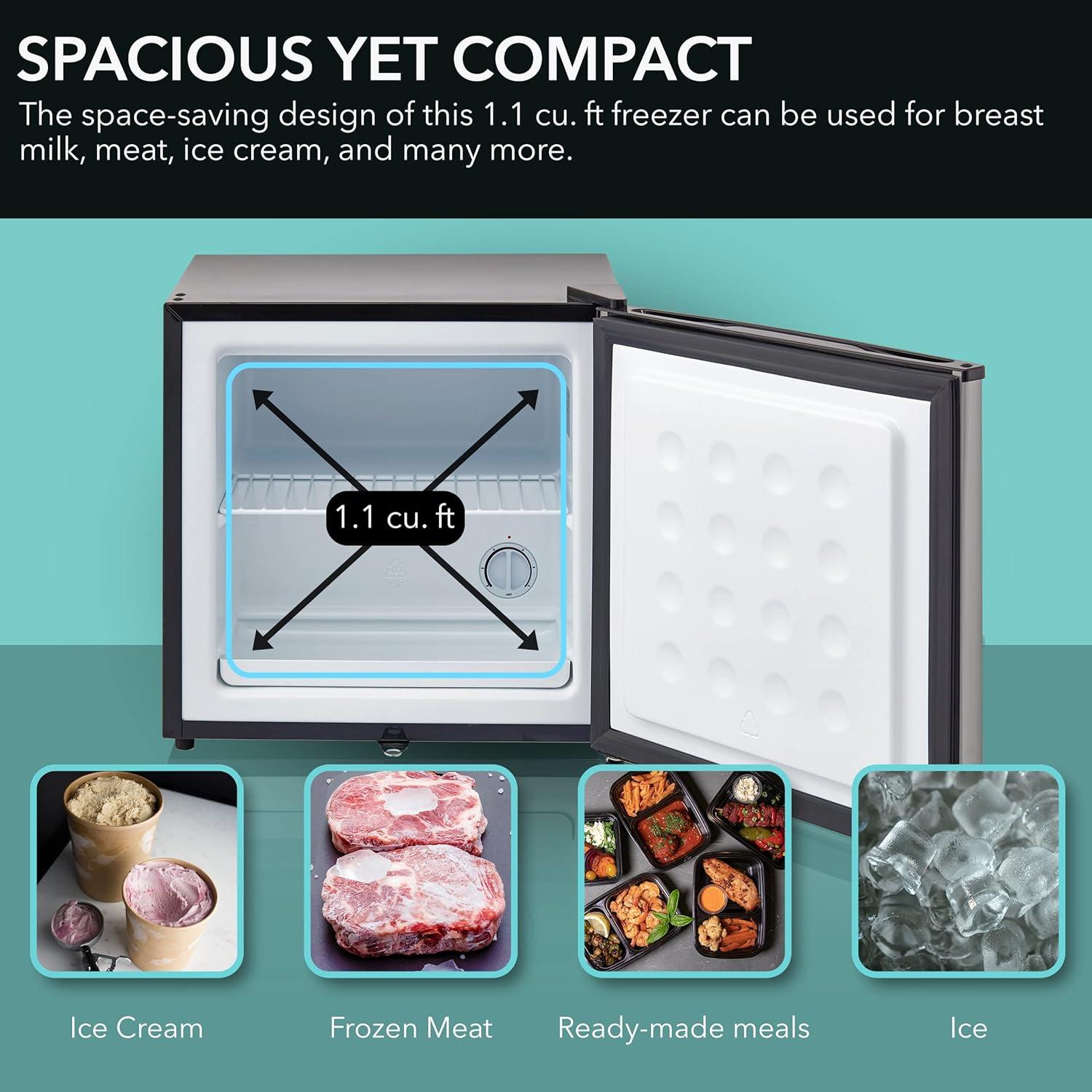 Congelador Vertical Pequeño Whynter CUF-112SS 1.1 Pies³ Acero Inoxidable