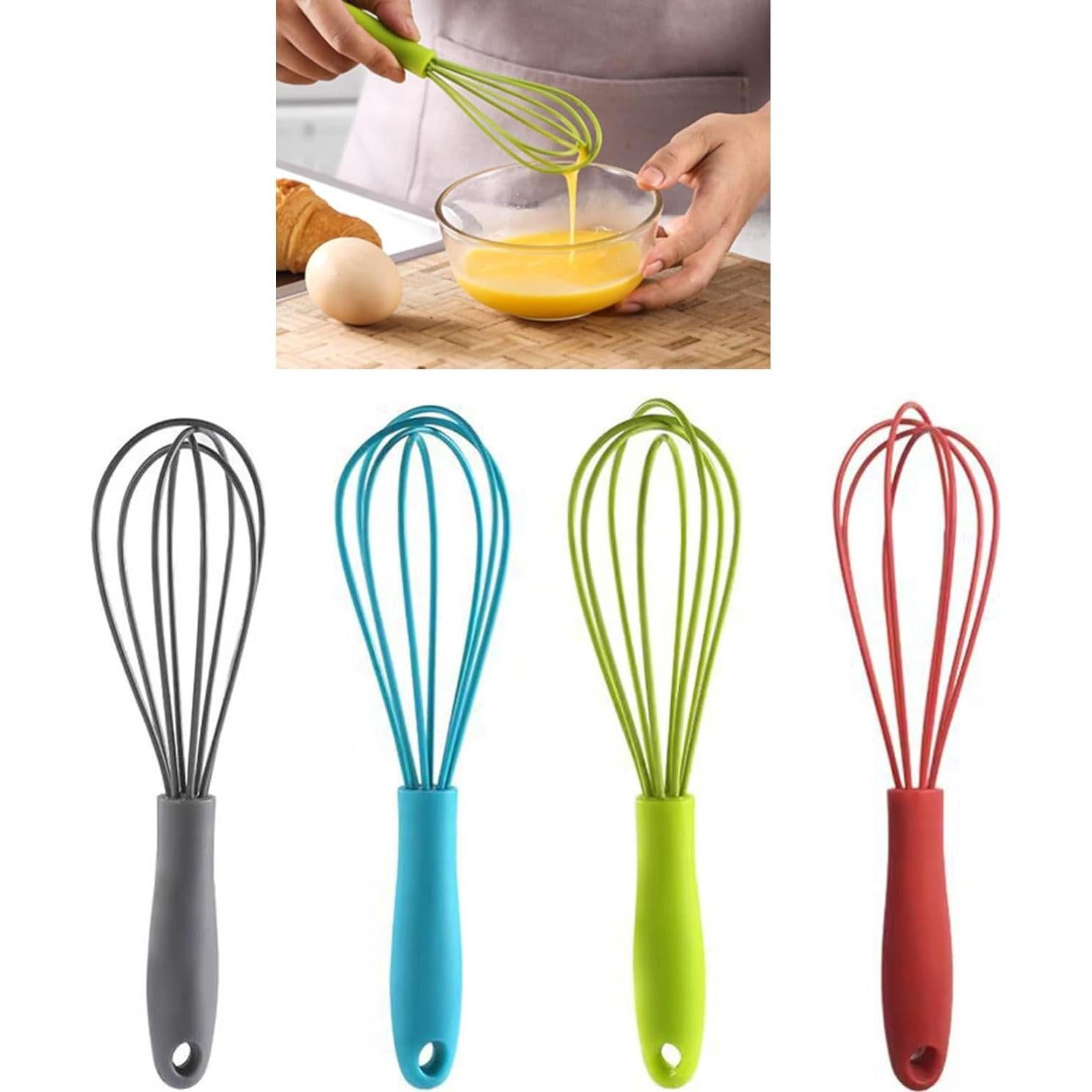 Batidor de Huevos de Silicona Caralin Gris 17x4.3cm