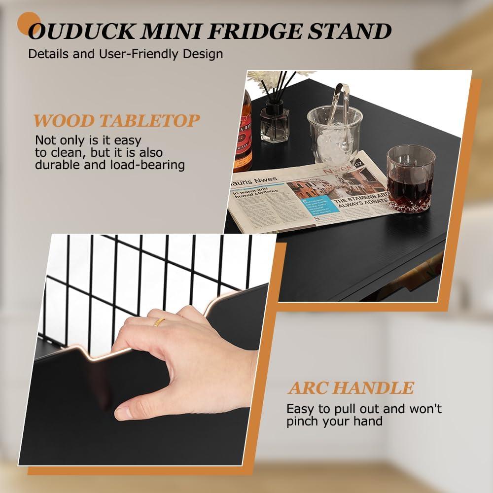 Soporte para Mini Nevera OUDUCK con Cajón Rodante 55.1cm