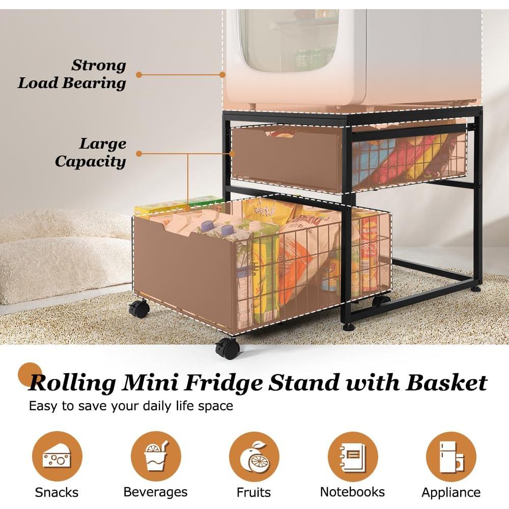 Soporte para Mini Nevera OUDUCK con Cajón Rodante 55.1cm