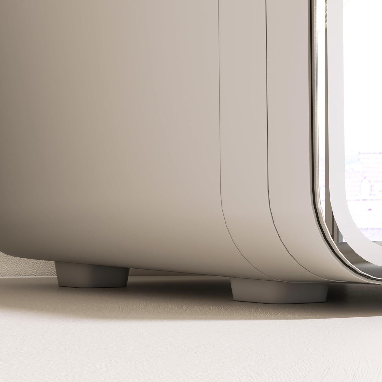 Mini Nevera HOMCOM 10L con Espejo LED para Cuidado de Piel