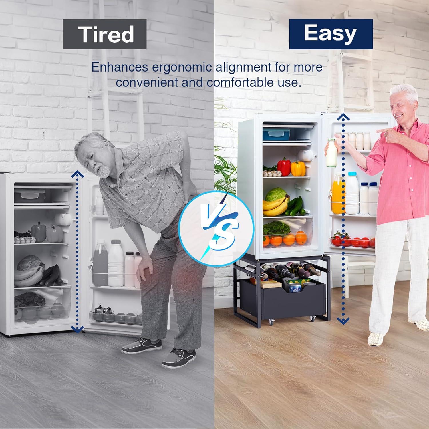 Soporte para Mini Nevera Colima CL-MFS-BK con Almacenamiento