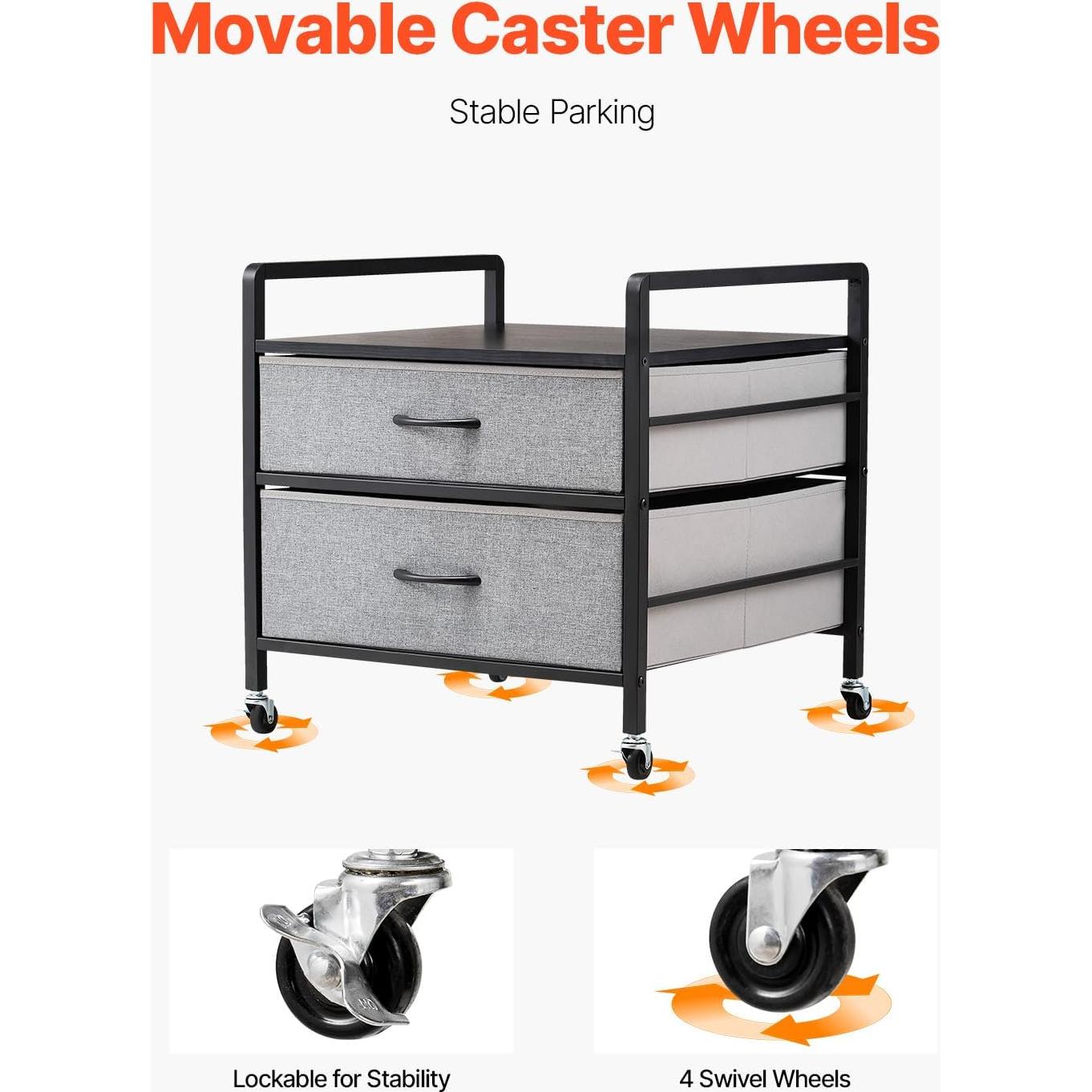 Soporte para Mini Nevera VEVOR con Cajones y Ruedas 80 kg