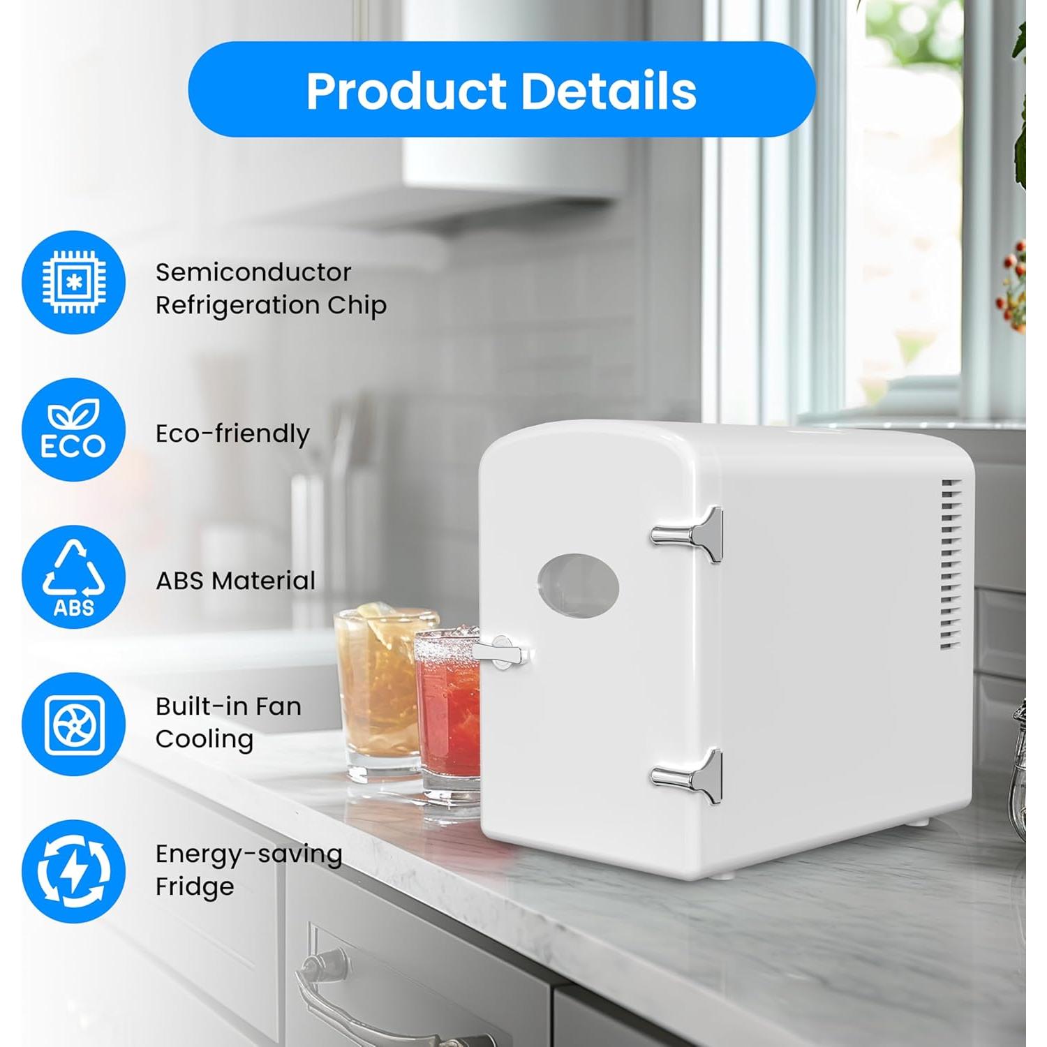 Mini Nevera Portátil Simple Deluxe 6L Ecológica Calentador y Enfriador