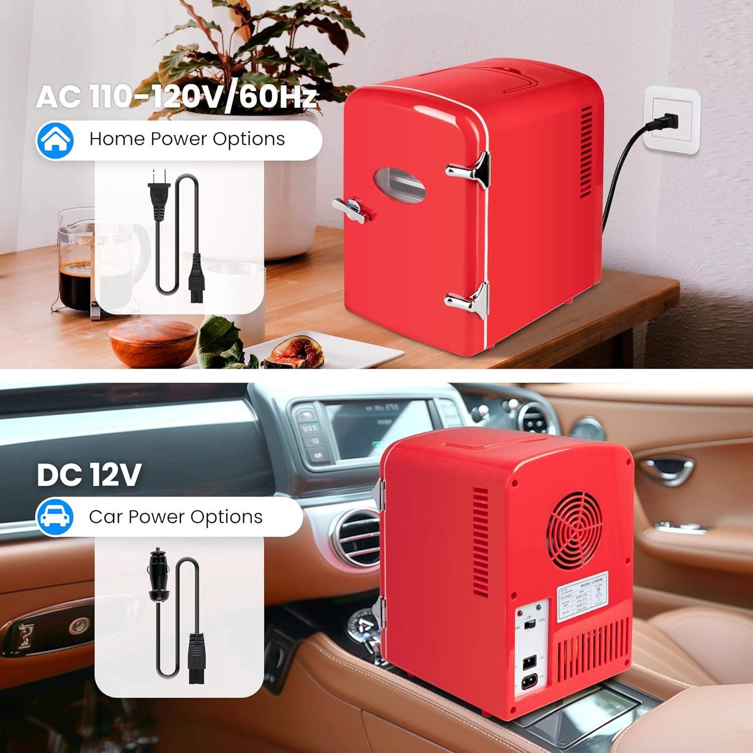 Refrigerador Mini Portátil HealSmart 4L Ecológico Rojo