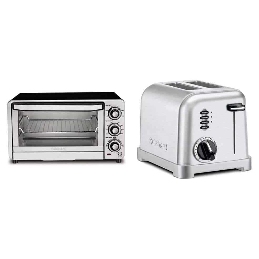 Horno Tostador Cuisinart TOB-40N 43 cm + Tostadora CPT-160 2 Rebanadas