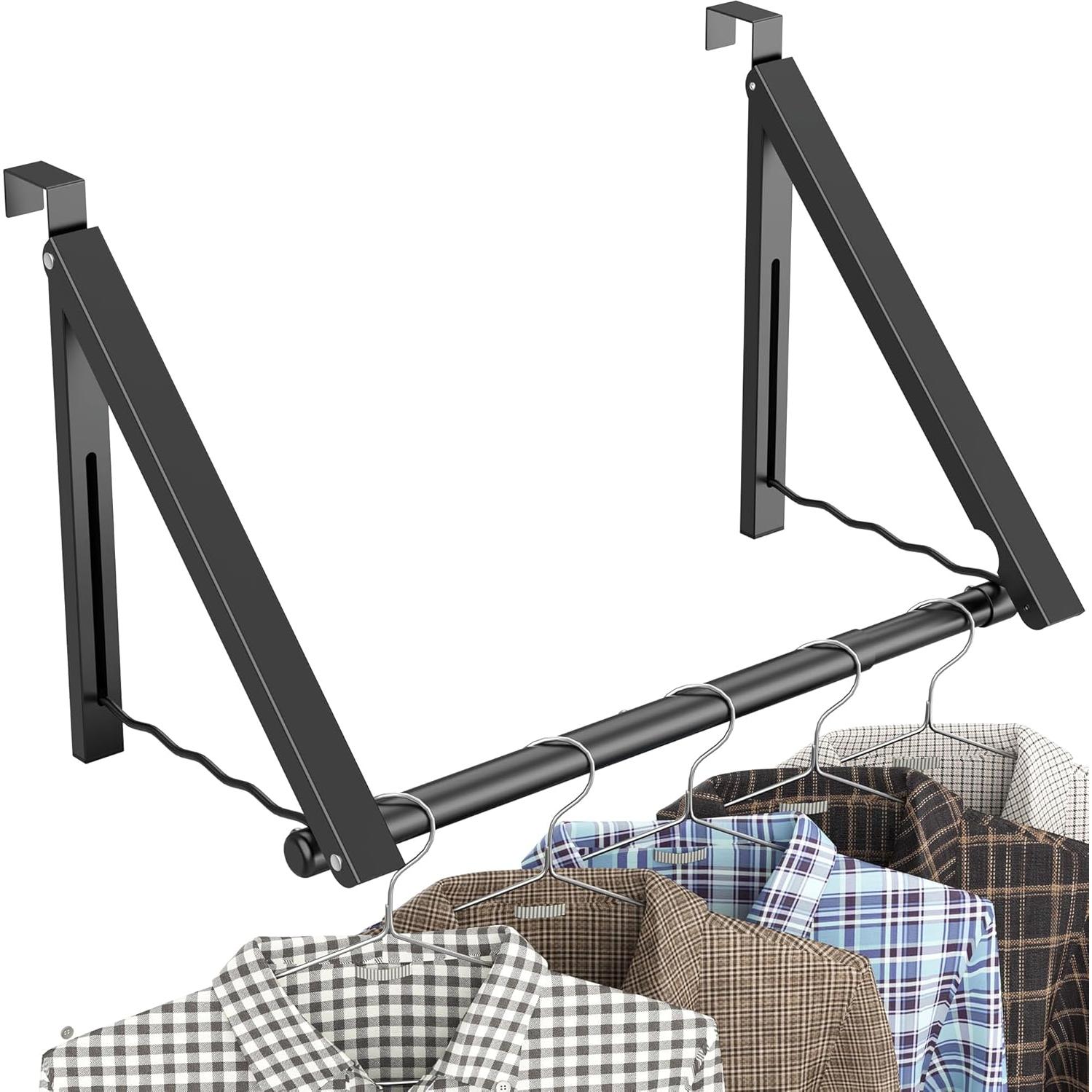 Estante de Secado Plegable Hleelomi para Puerta, Negro