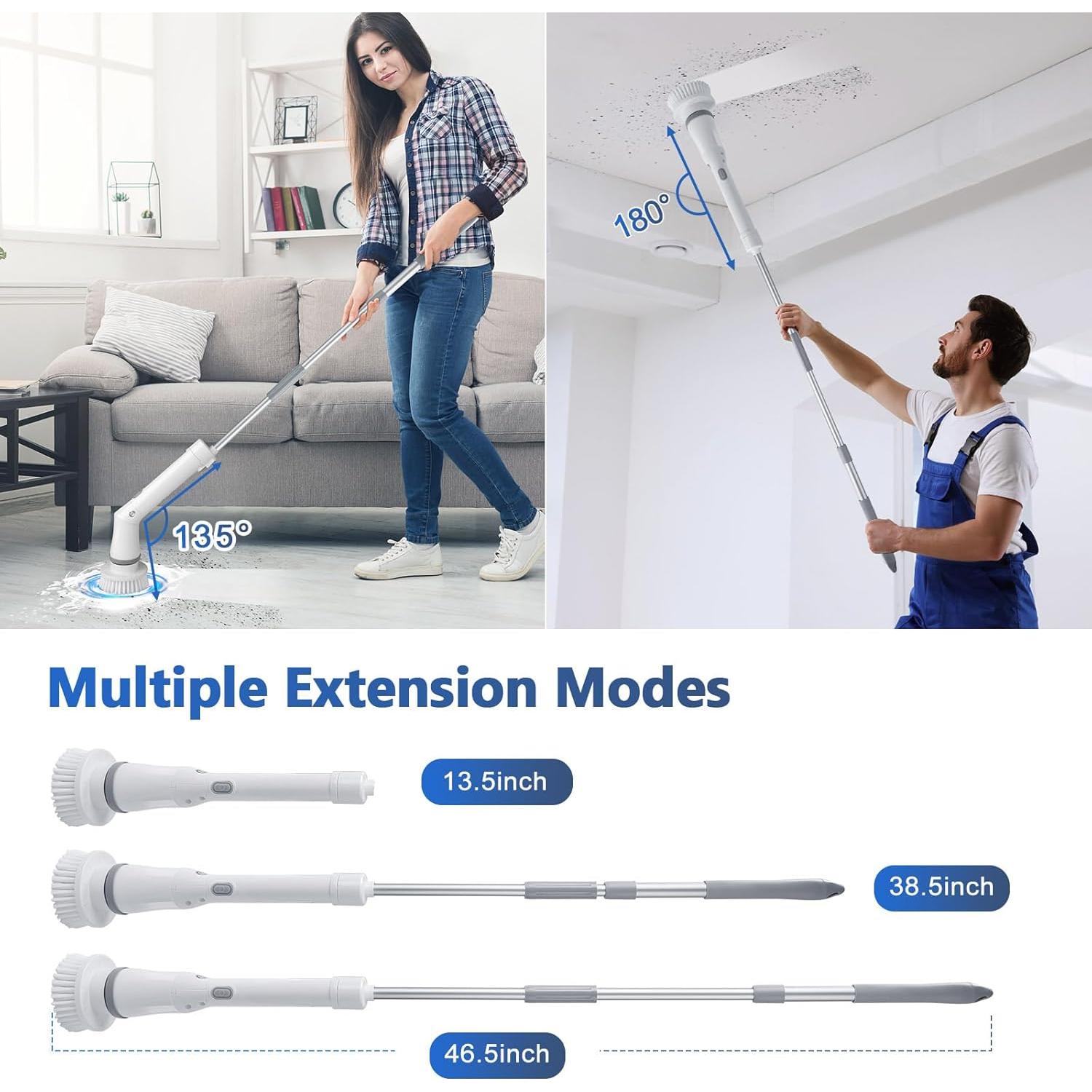 Cepillo de Limpieza Eléctrico Qimedo con Mango Extendido 83.82 cm