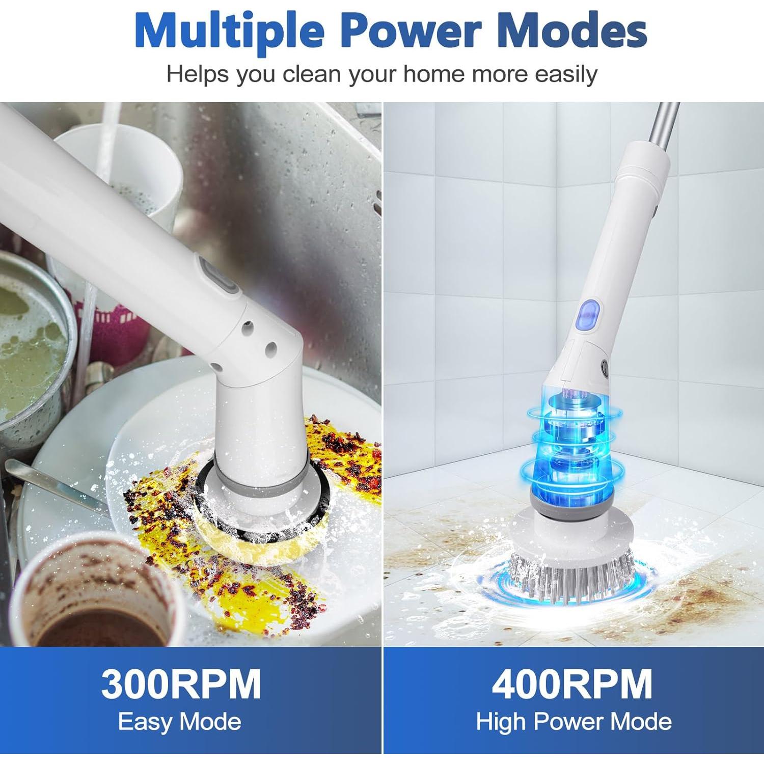 Cepillo de Limpieza Eléctrico Qimedo con Mango Extendido 83.82 cm