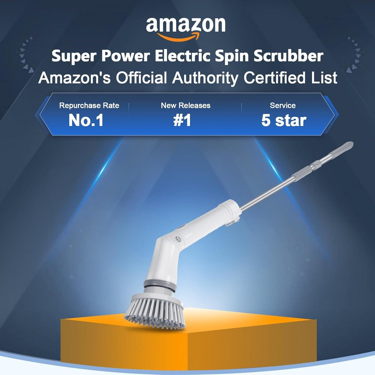 Cepillo de Limpieza Eléctrico Qimedo con Mango Extendido 83.82 cm