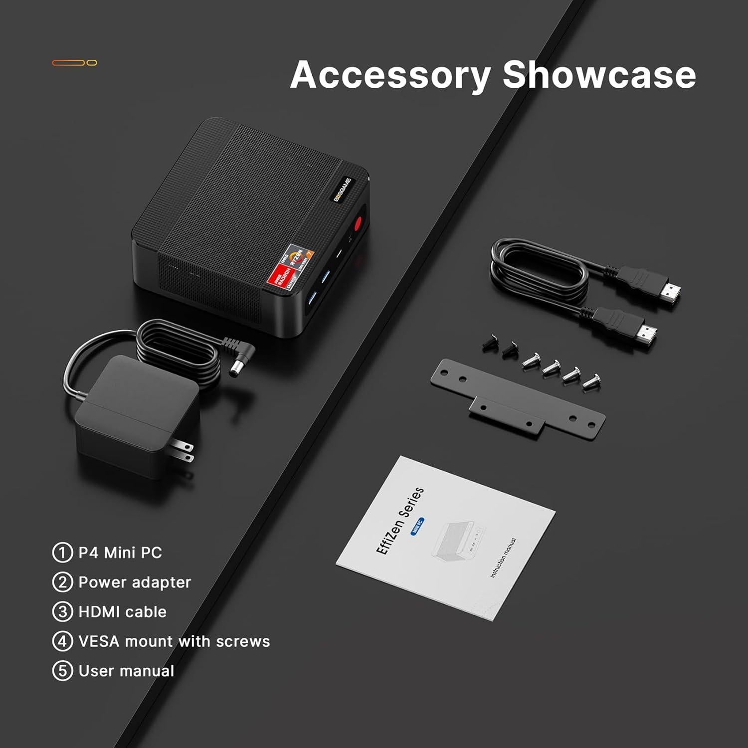 Mini PC Gaming BOSGAME P4 Ryzen 7 32GB 1TB 4K Triple Pantalla