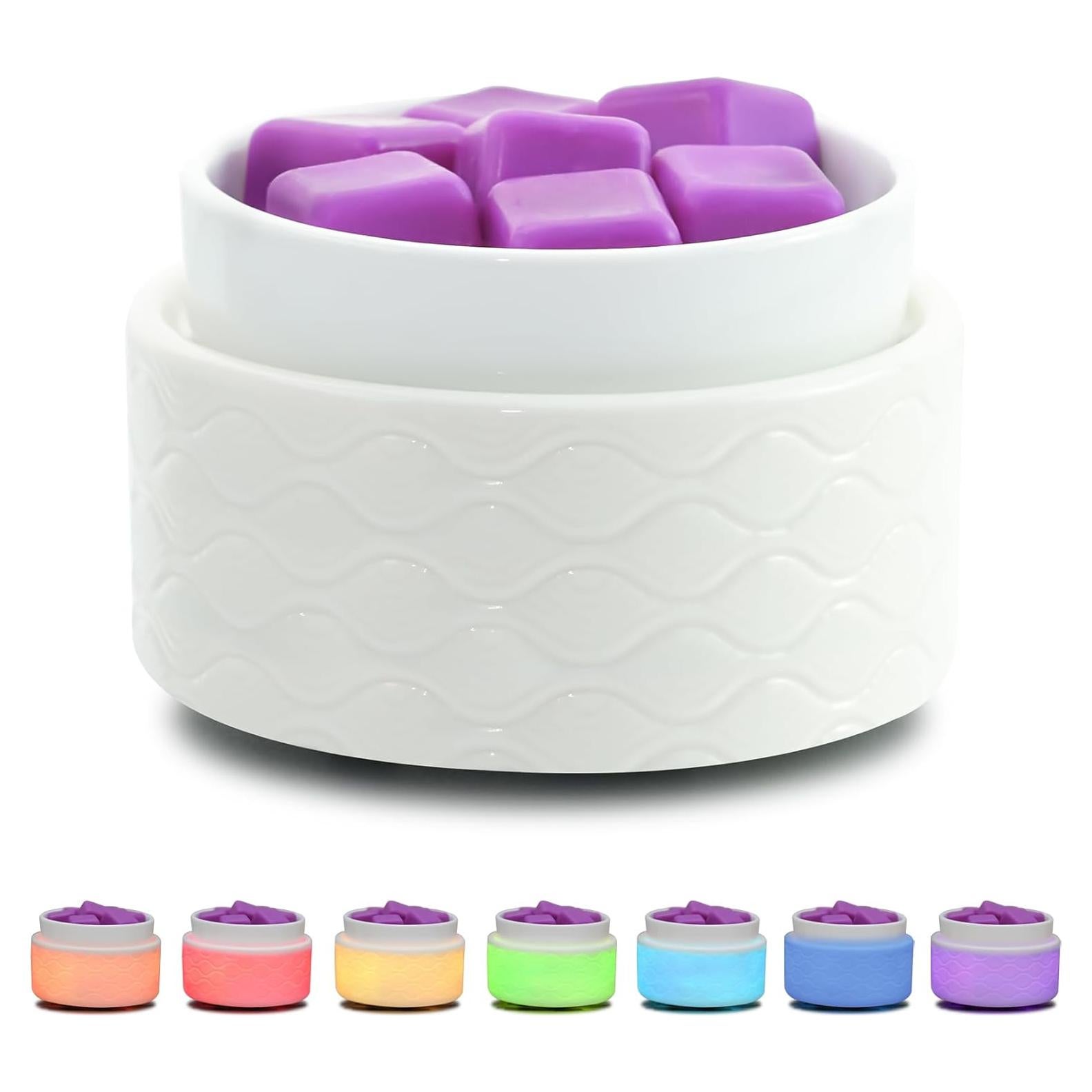 Calentador de Cera ElusiaKa 3-en-1 Cerámico LED 7 Colores