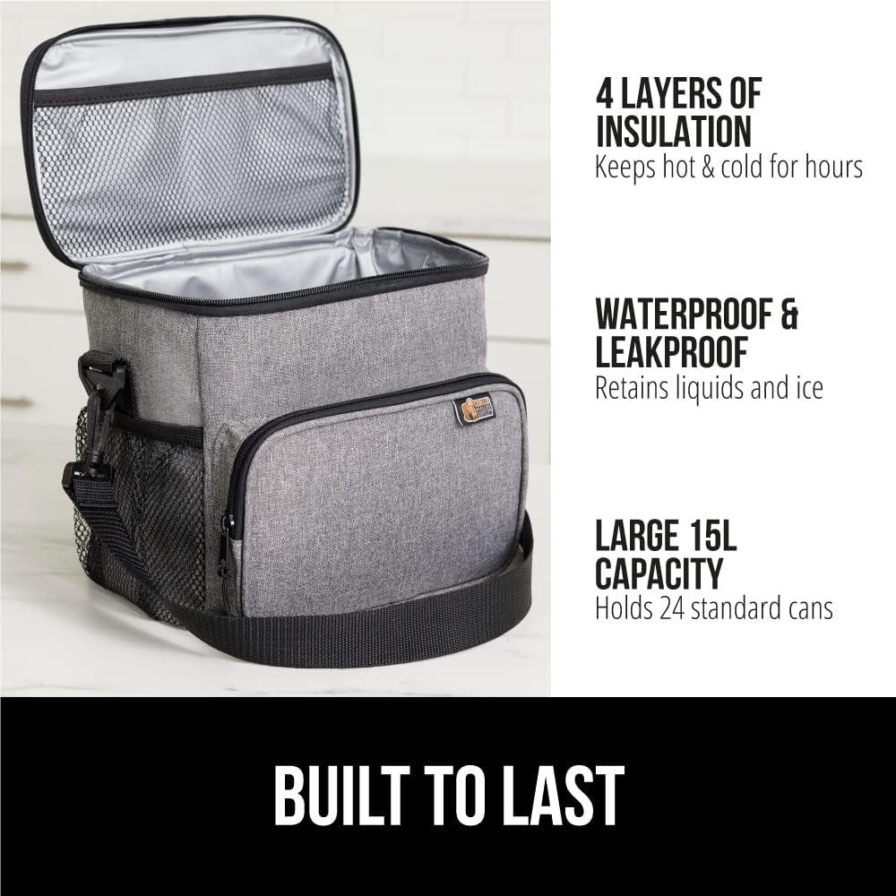 Bolsa de Almuerzo Aislada GORILLA GRIP 15L Gris Claro