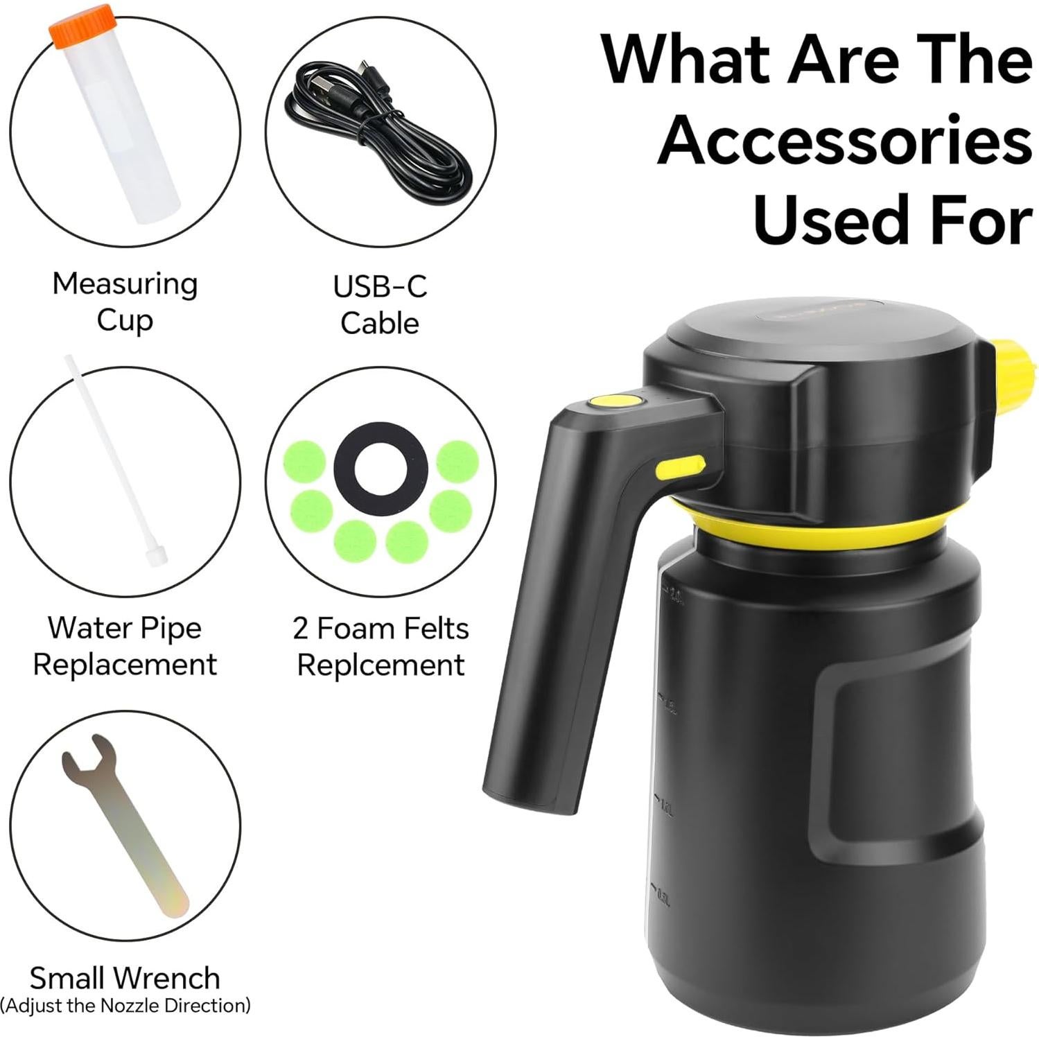 Rociador de Espuma Eléctrico Sylvonette 2L Batería USB-C