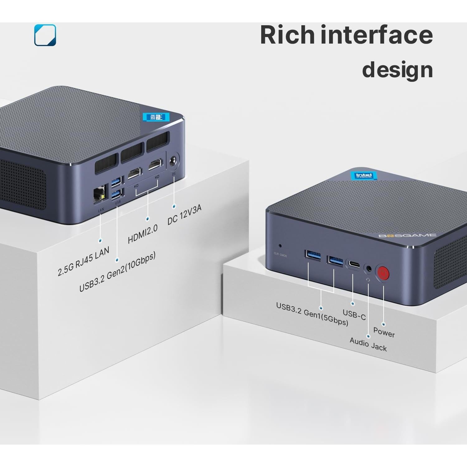 Mini PC BOSGAME B95 Intel 12ª Gen 16GB RAM 512GB SSD