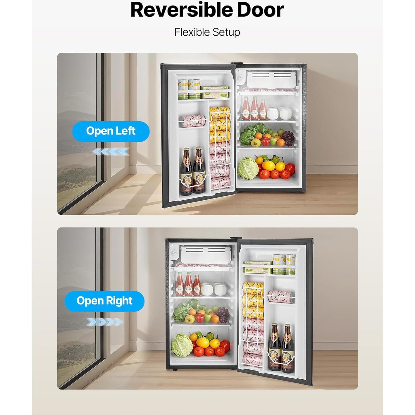 Mini Nevera Compacta VEVOR 90L con Congelador y Control de Temperatura