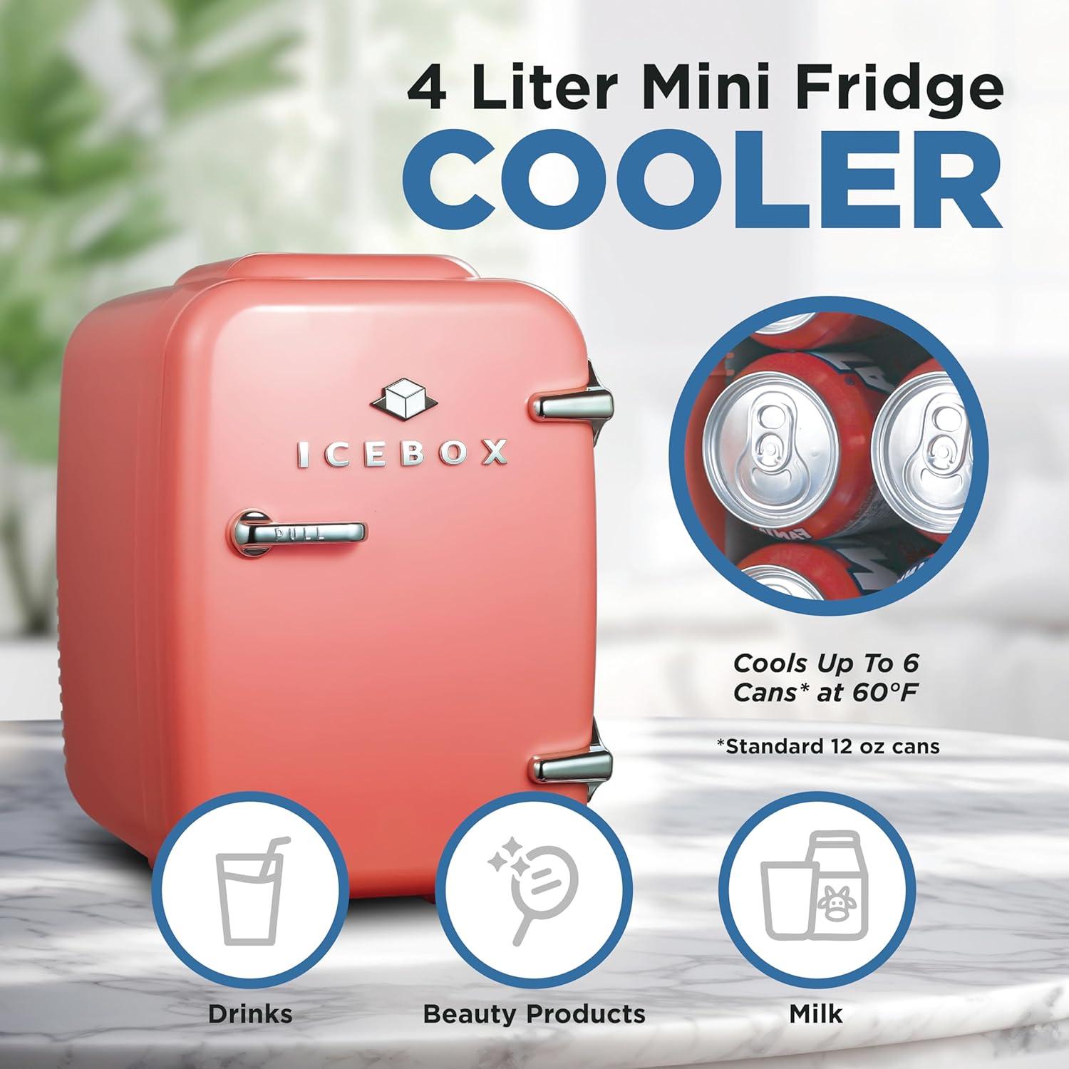 Mini Nevera Enfriadora y Calentadora ICEBOX 4L Rojo