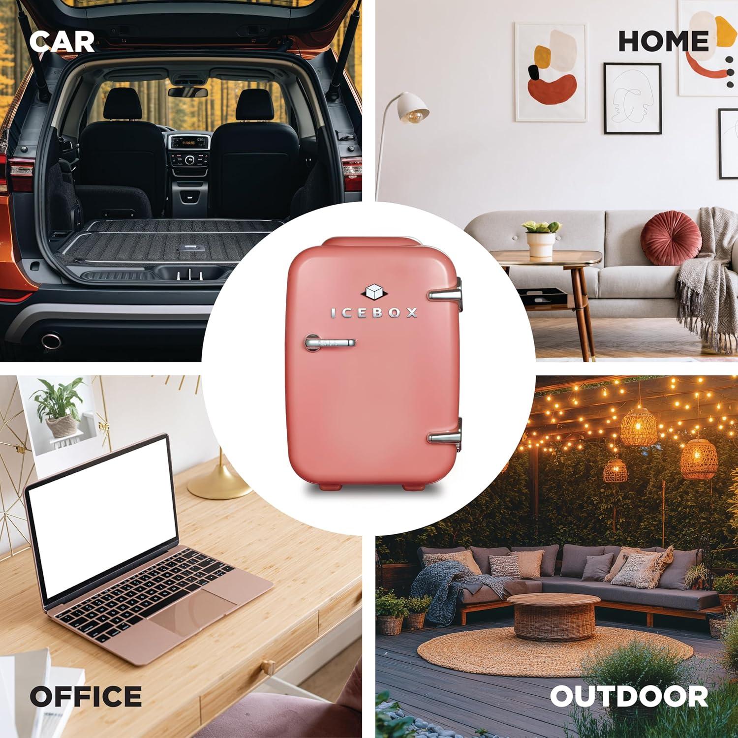 Mini Nevera Enfriadora y Calentadora ICEBOX 4L Rojo