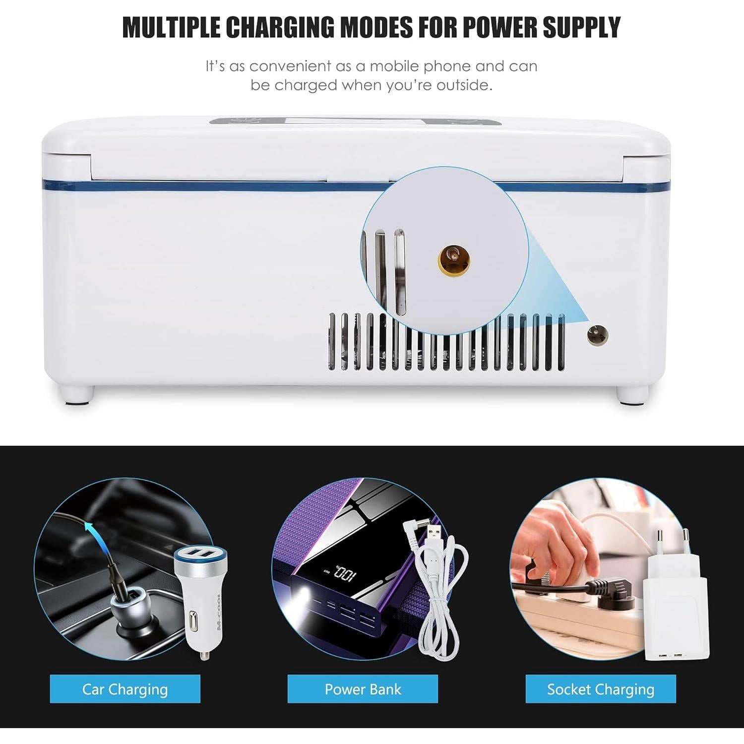 Enfriador Portátil de Insulina CGOLDENWALL CG-CB02 12h