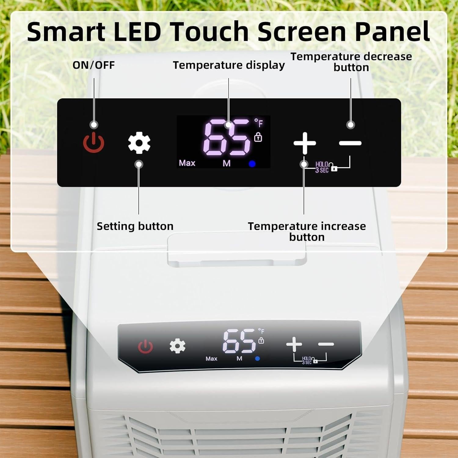 Refrigerador Portátil de Coche Antarctic Star 15L 12V Gris