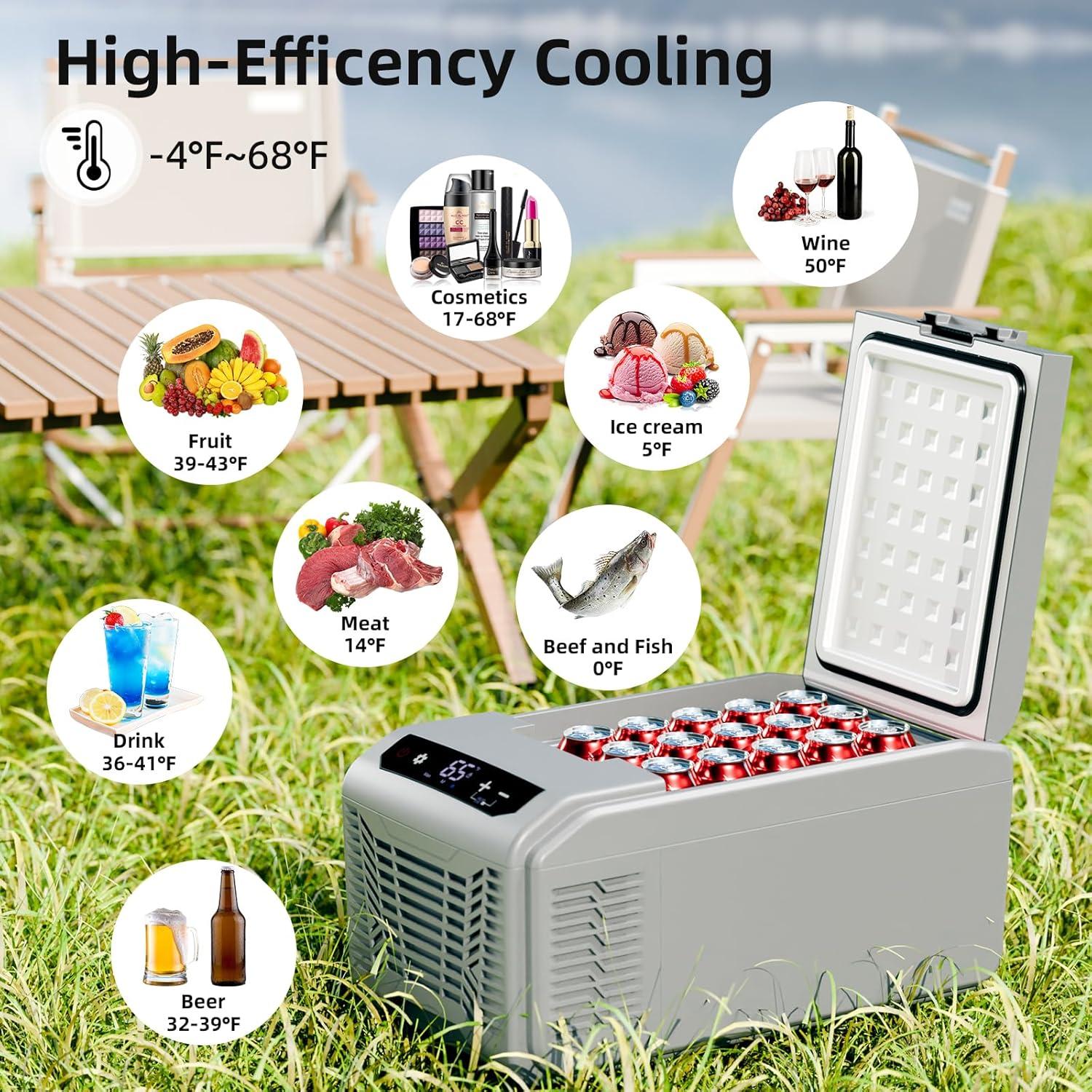 Refrigerador Portátil de Coche Antarctic Star 15L 12V Gris