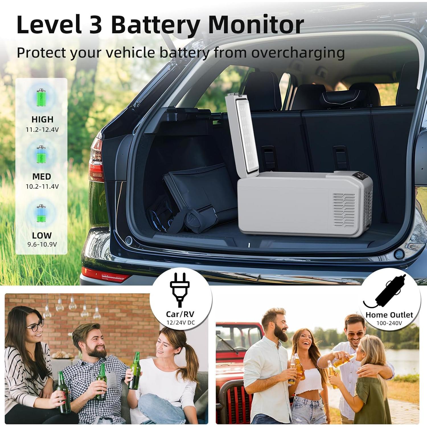 Refrigerador Portátil de Coche Antarctic Star 15L 12V Gris