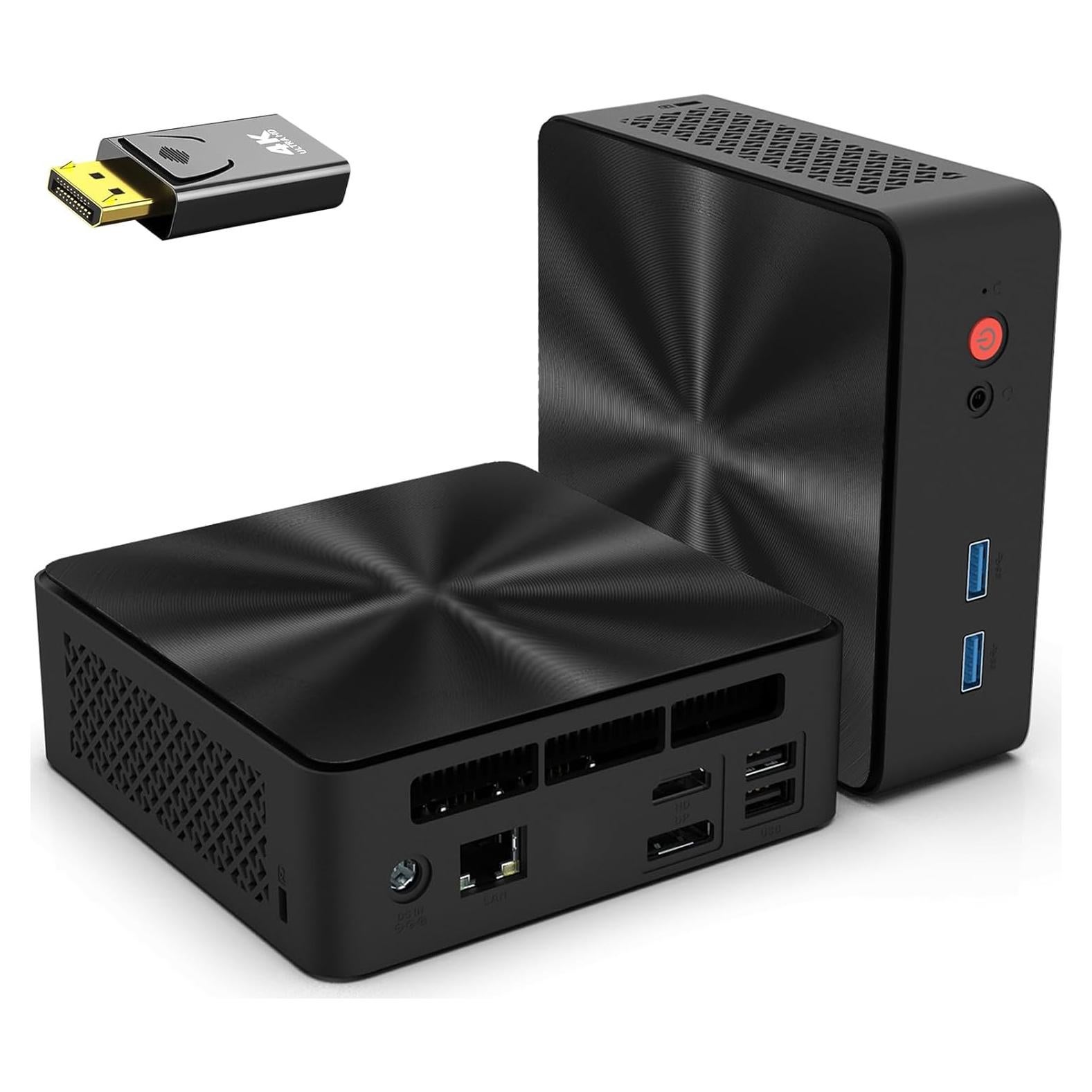 Mini PC QAZIPO N100, 16GB RAM, 512GB SSD, Doble Pantalla 4K