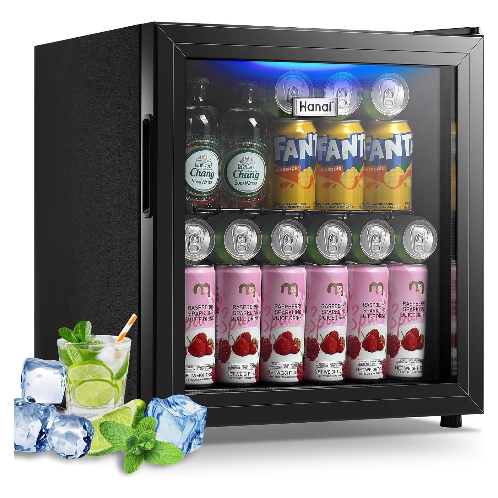 Refrigerador Mini WANAI 1.7 Pies³ 48.1L Negro con Luz LED