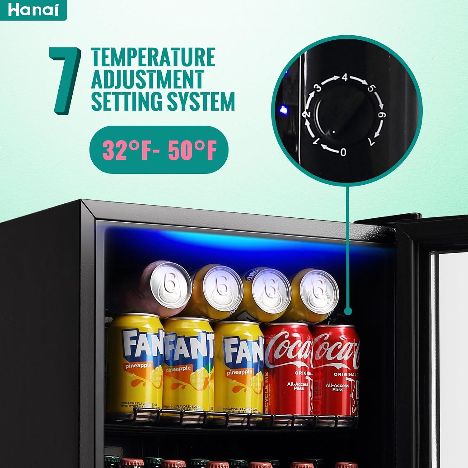 Refrigerador Mini WANAI 1.7 Pies³ 48.1L Negro con Luz LED