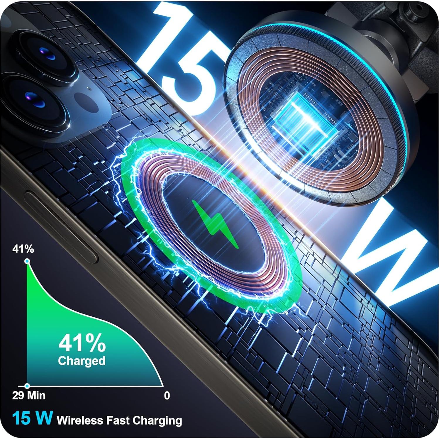 Soporte Cargador Inalámbrico para Auto Beser A30 Magnético 15W
