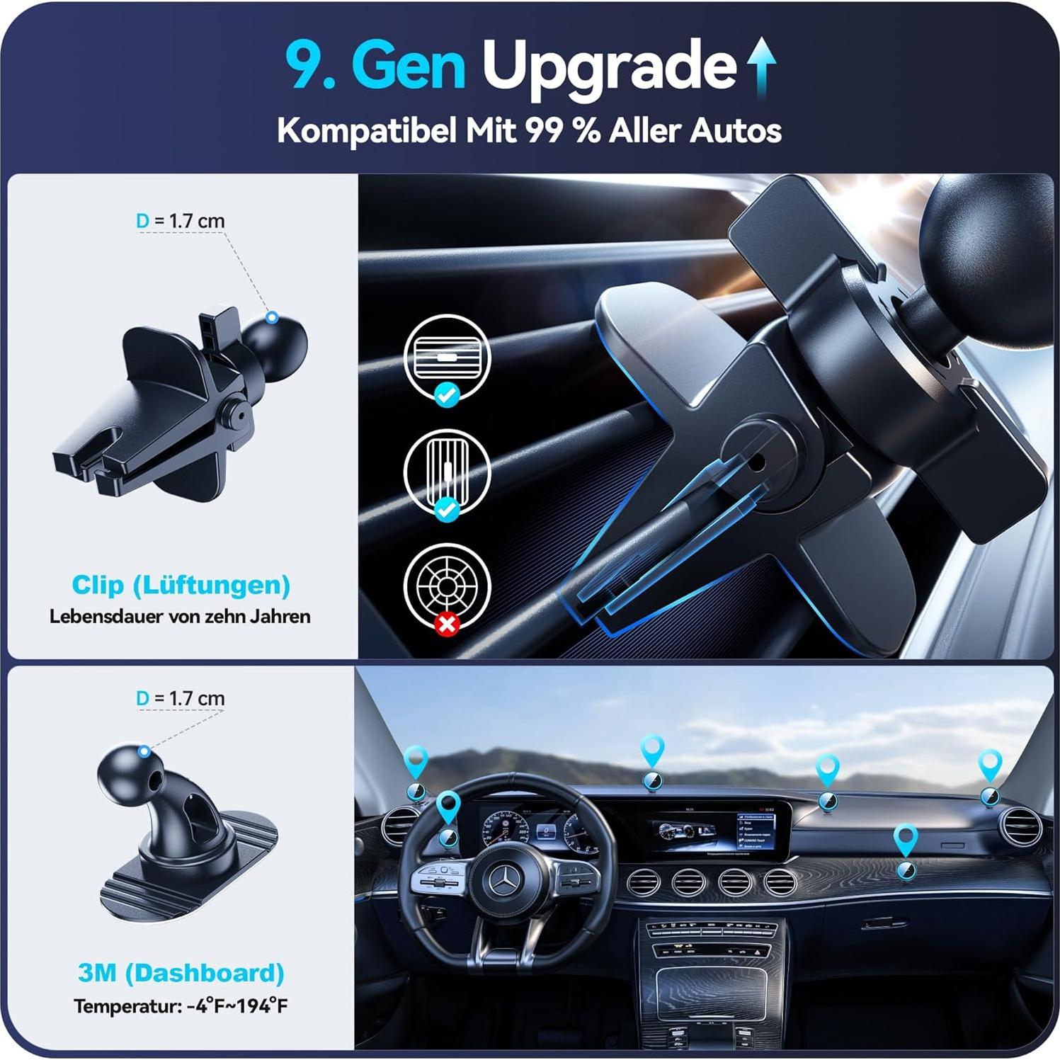 Soporte Cargador Inalámbrico para Auto Beser A30 Magnético 15W