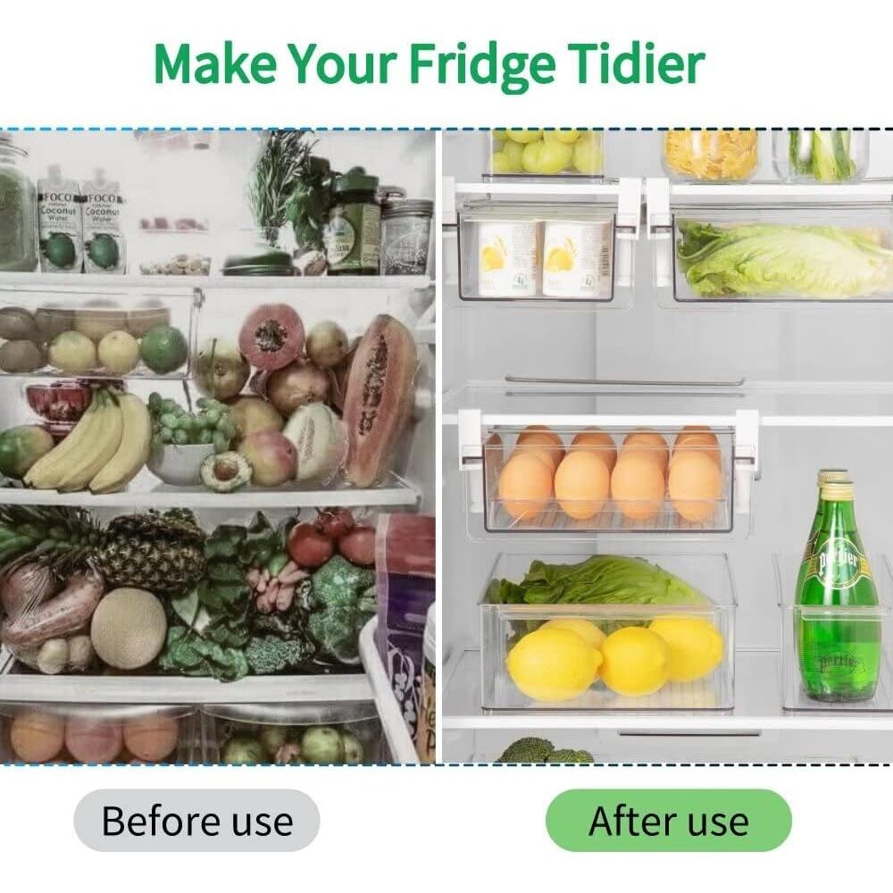 Organizador de Refrigerador Vacane M - Cajón Plástico Transparente