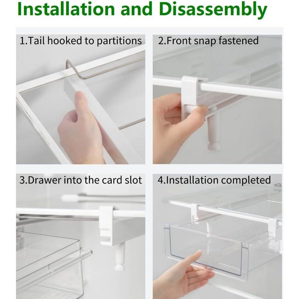 Organizador de Refrigerador Vacane M - Cajón Plástico Transparente