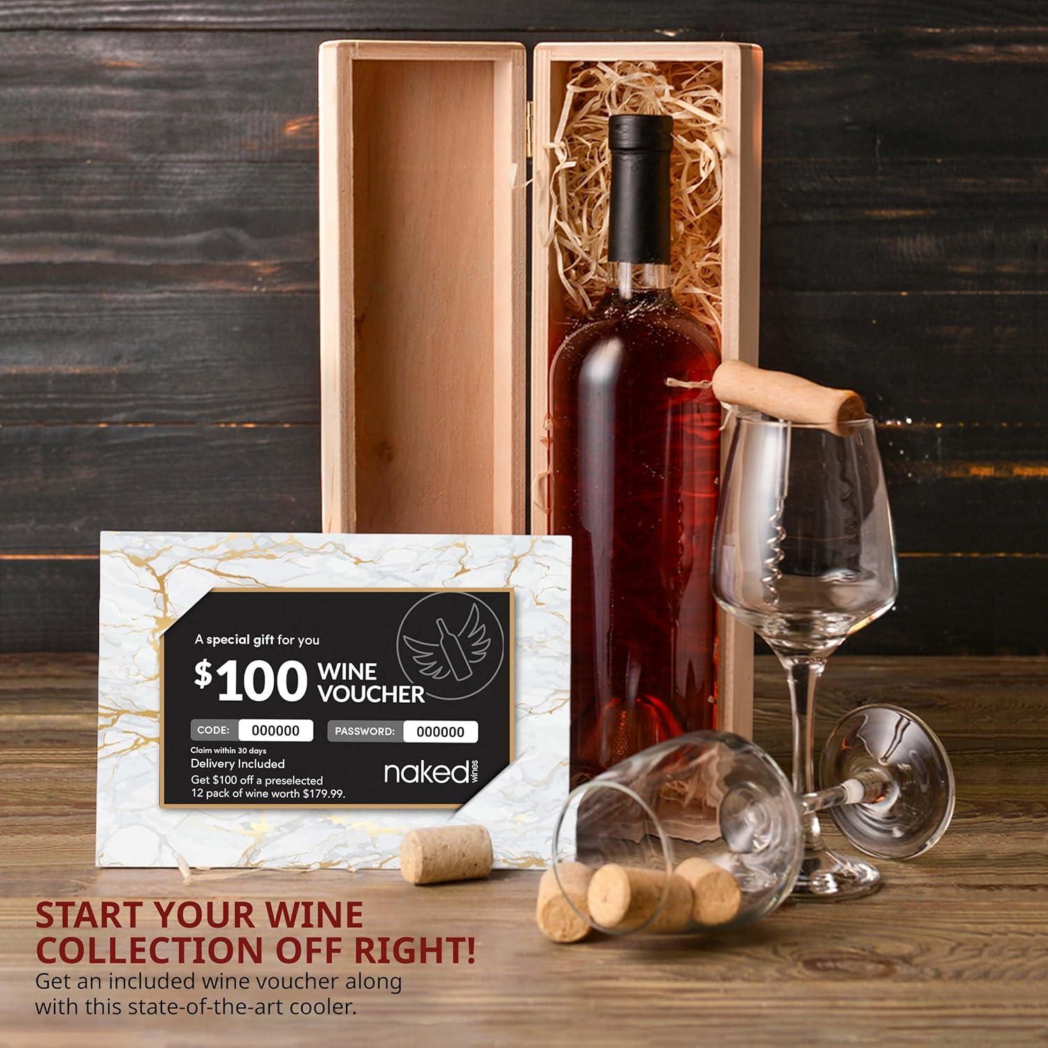 Enfriador de Vino Ivation 18 Botellas Negro con Control Digital