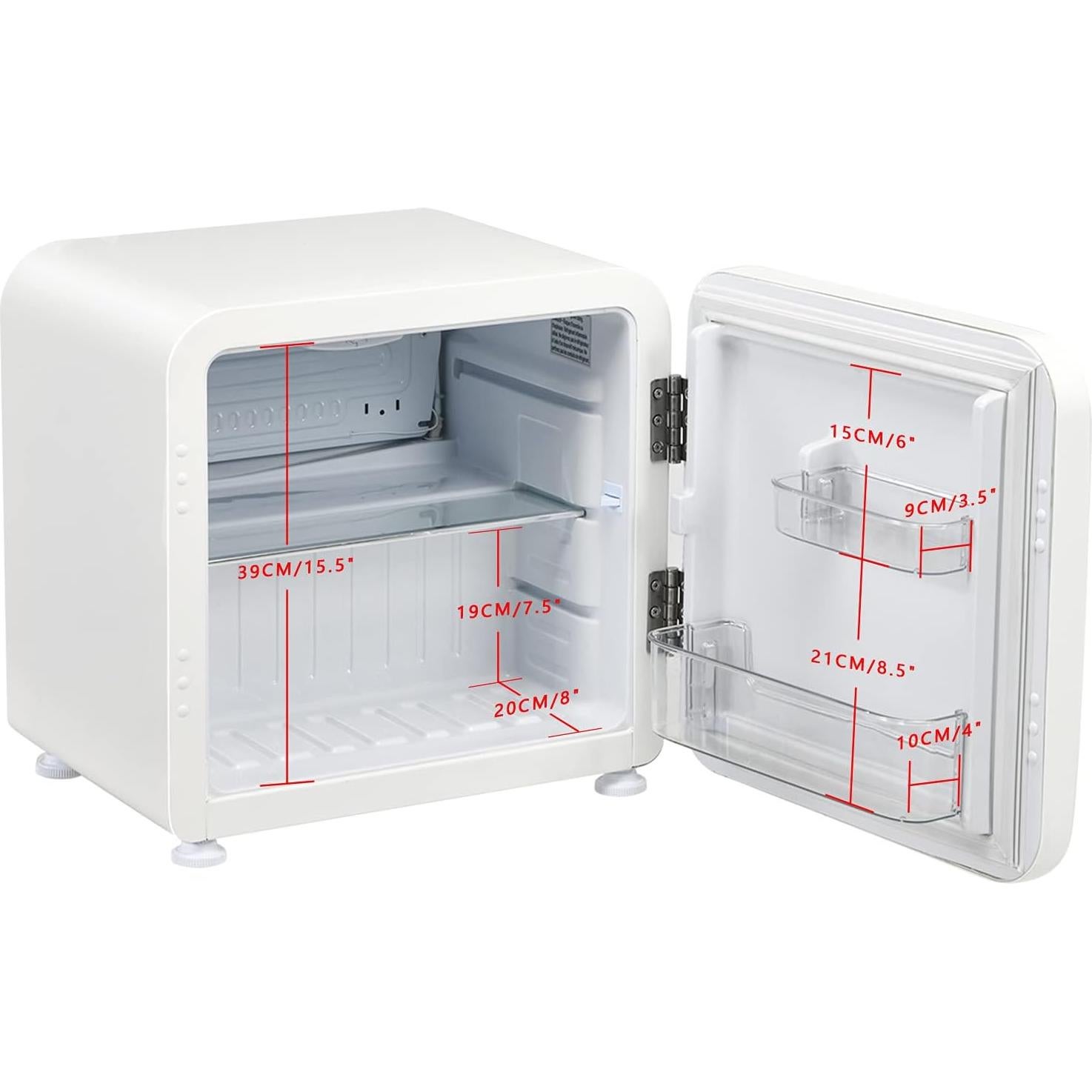 Refrigerador Compacto COSTWAY 1.6 Pies Cúbicos Blanco