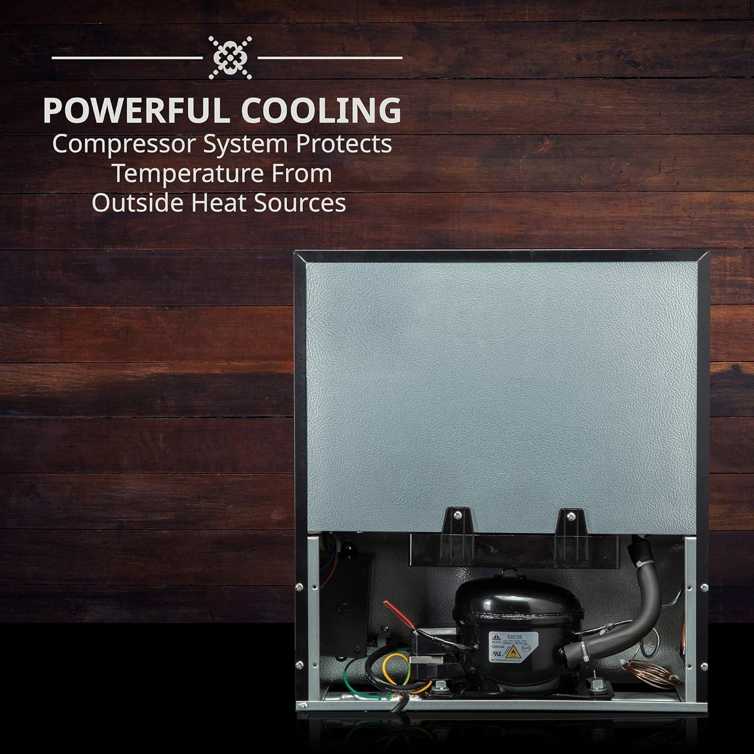 Ivation 12 Bottle Compressor Wine Cooler Refrigerator w/Lock | Large Freestanding Wine Cellar For Red, White, Champagne or Sparkling Wine | 41f-64f Digital Temperature Control Fridge Glass Door Black