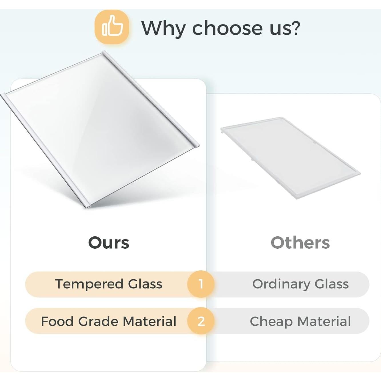 Estante de Vidrio Templado Whirlpool W11130203 29.00x25.10 cm