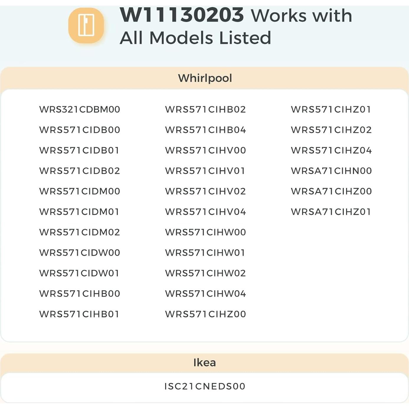 Estante de Vidrio Templado Whirlpool W11130203 29.00x25.10 cm