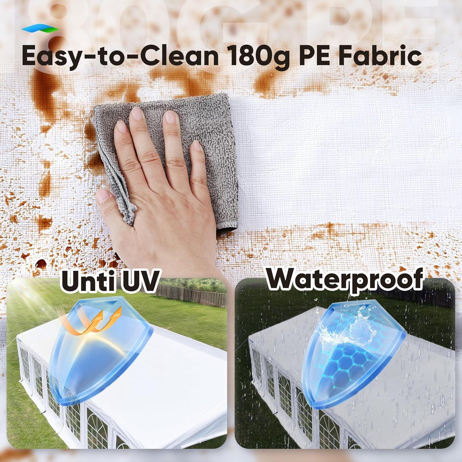 Quictent Premium 20x40 Party Tent Heavy Duty Outdoor Gazebo White Event Shelter Wedding Canopy Tent for Parties Carport BBQ with Removable Sidewall Windows & Storage Bags