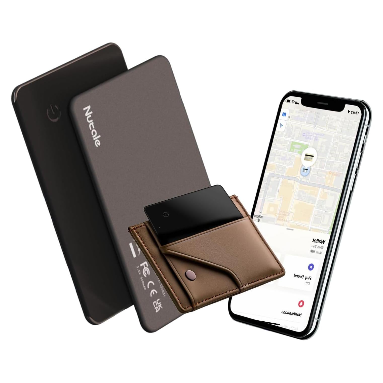 Wallet Tracker Card with Apple Find My[Apple MFi Certified], 1-Back Nutale Smart Card Bluetooth Tracker GPS Tracker, 2.8mm Extremely Thin & 2-3 Years Long Life & IP65, Keys and Wallet Finder(1 Pack)