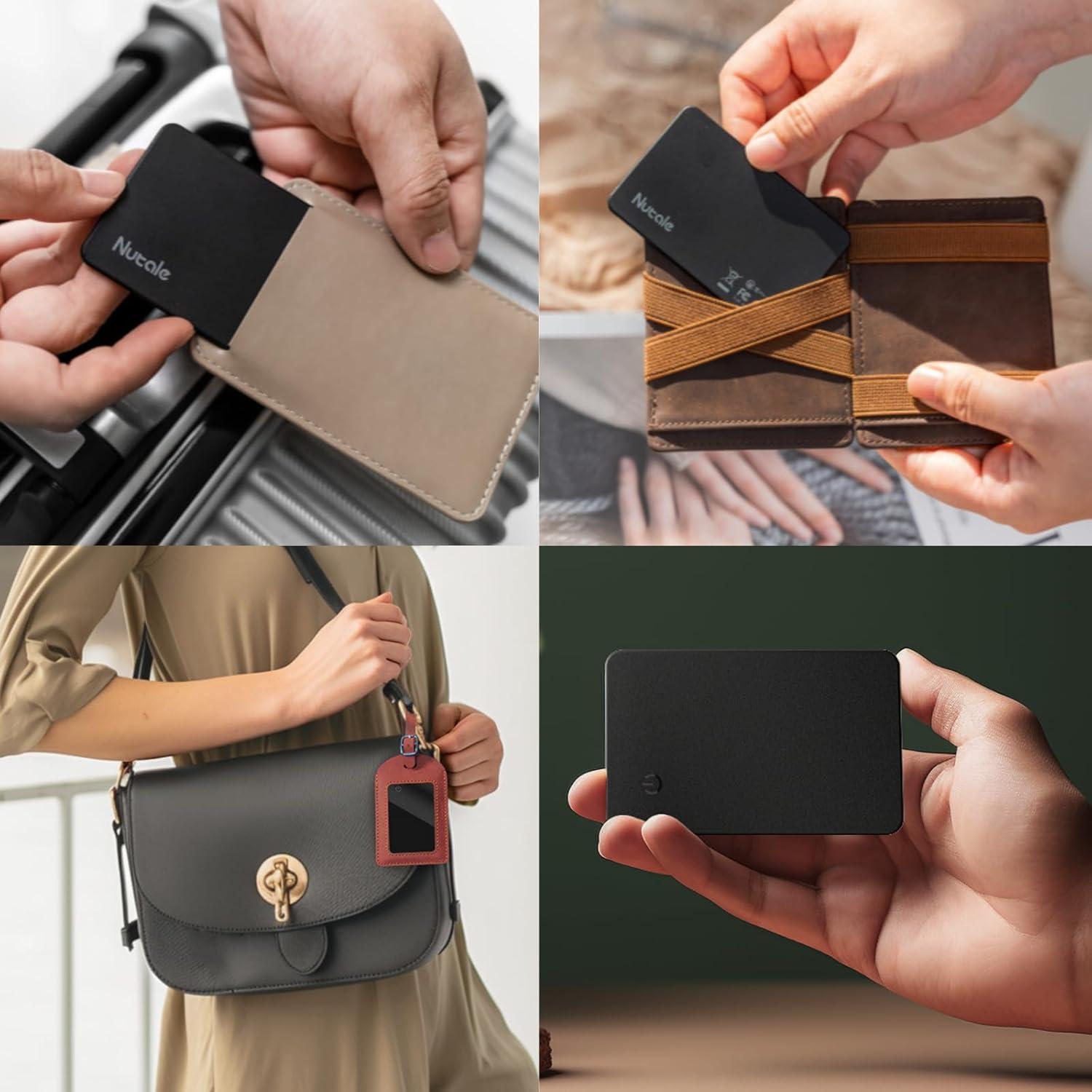 Wallet Tracker Card with Apple Find My[Apple MFi Certified], 1-Back Nutale Smart Card Bluetooth Tracker GPS Tracker, 2.8mm Extremely Thin & 2-3 Years Long Life & IP65, Keys and Wallet Finder(1 Pack)