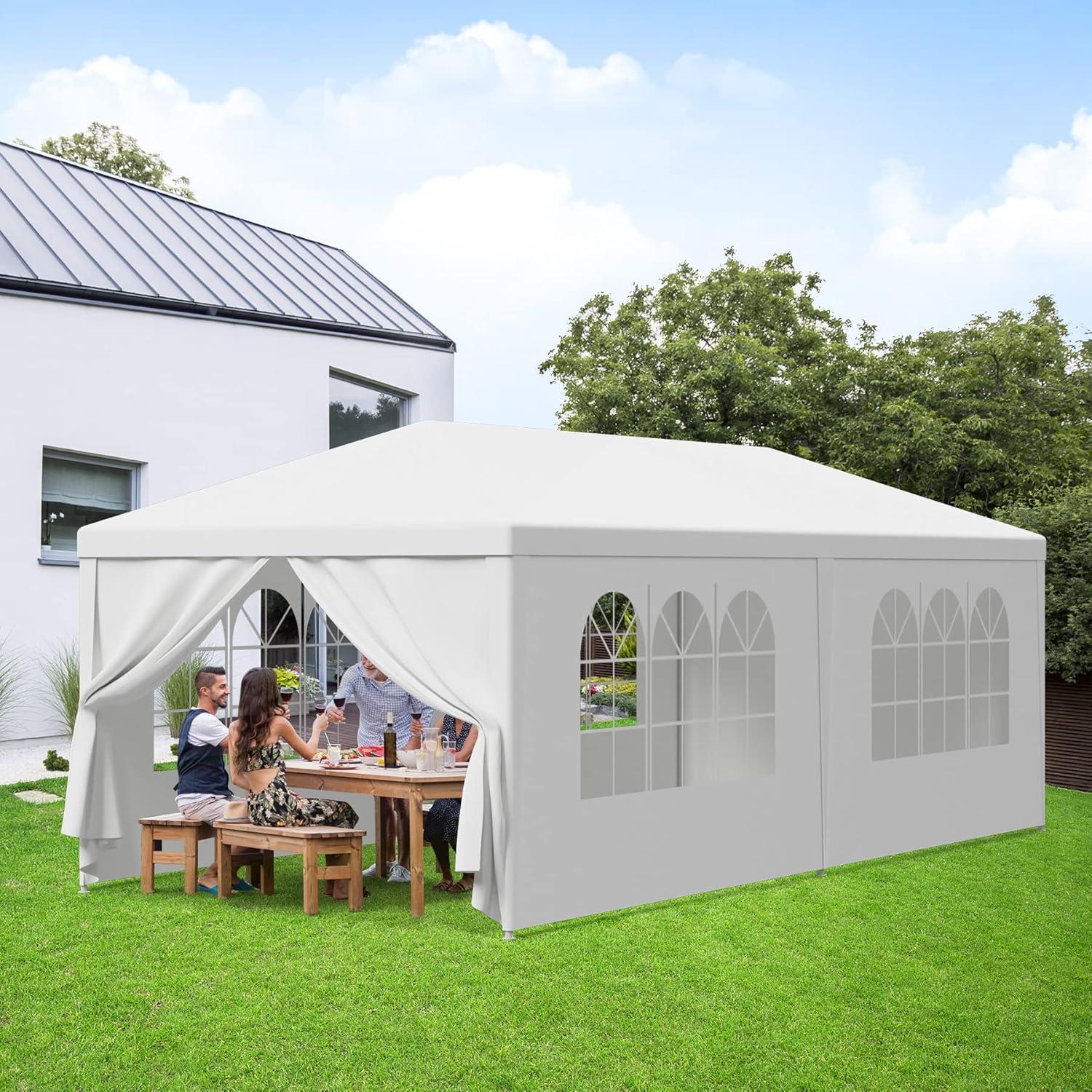 Carpa Gazebo Impermeable Smartxchoices 10x20m con Paredes Removibles