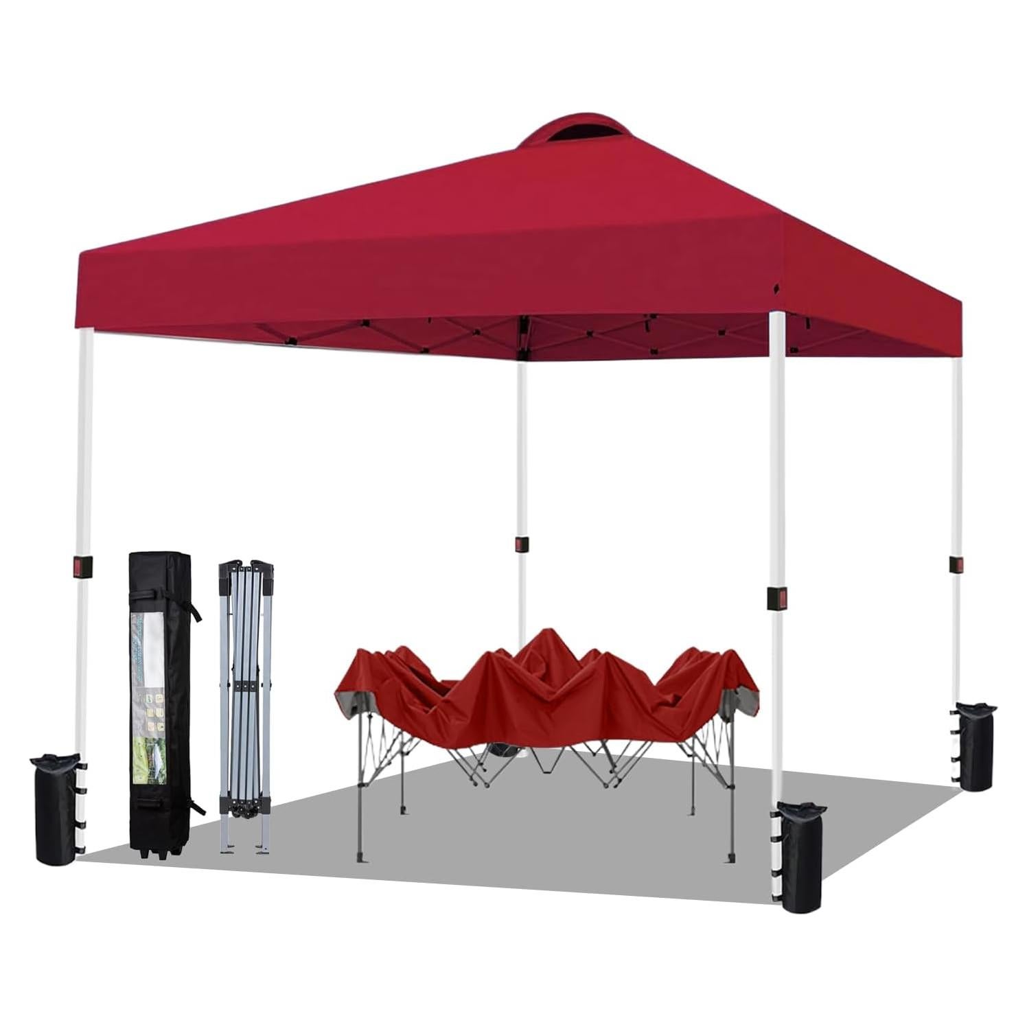 Carpa Plegable 10x10 SAILARY Impermeable Rojo para Eventos