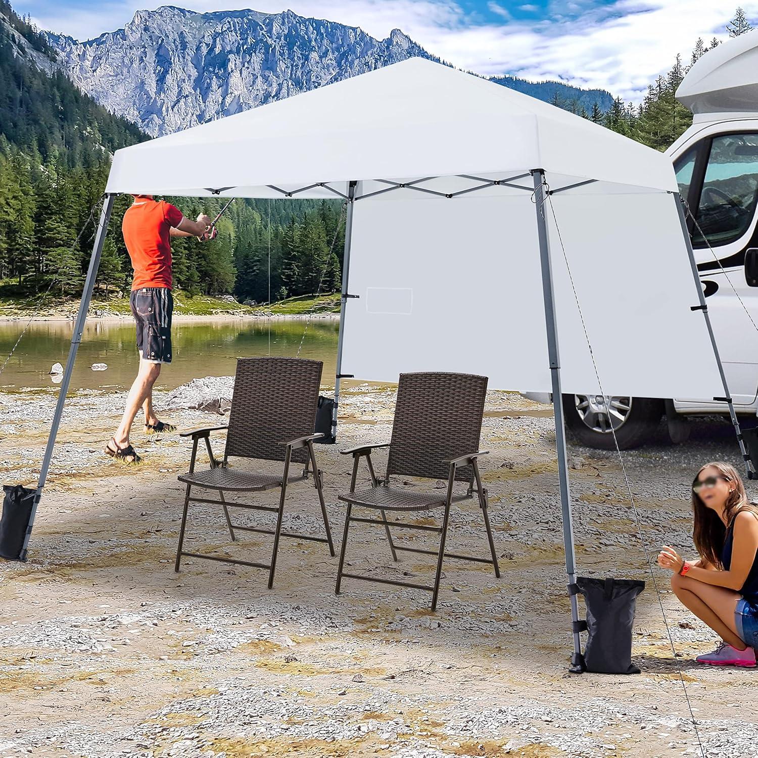 Carpa Plegable Pop Up Yaheetech 3.05x3.05m Blanca con Mochila