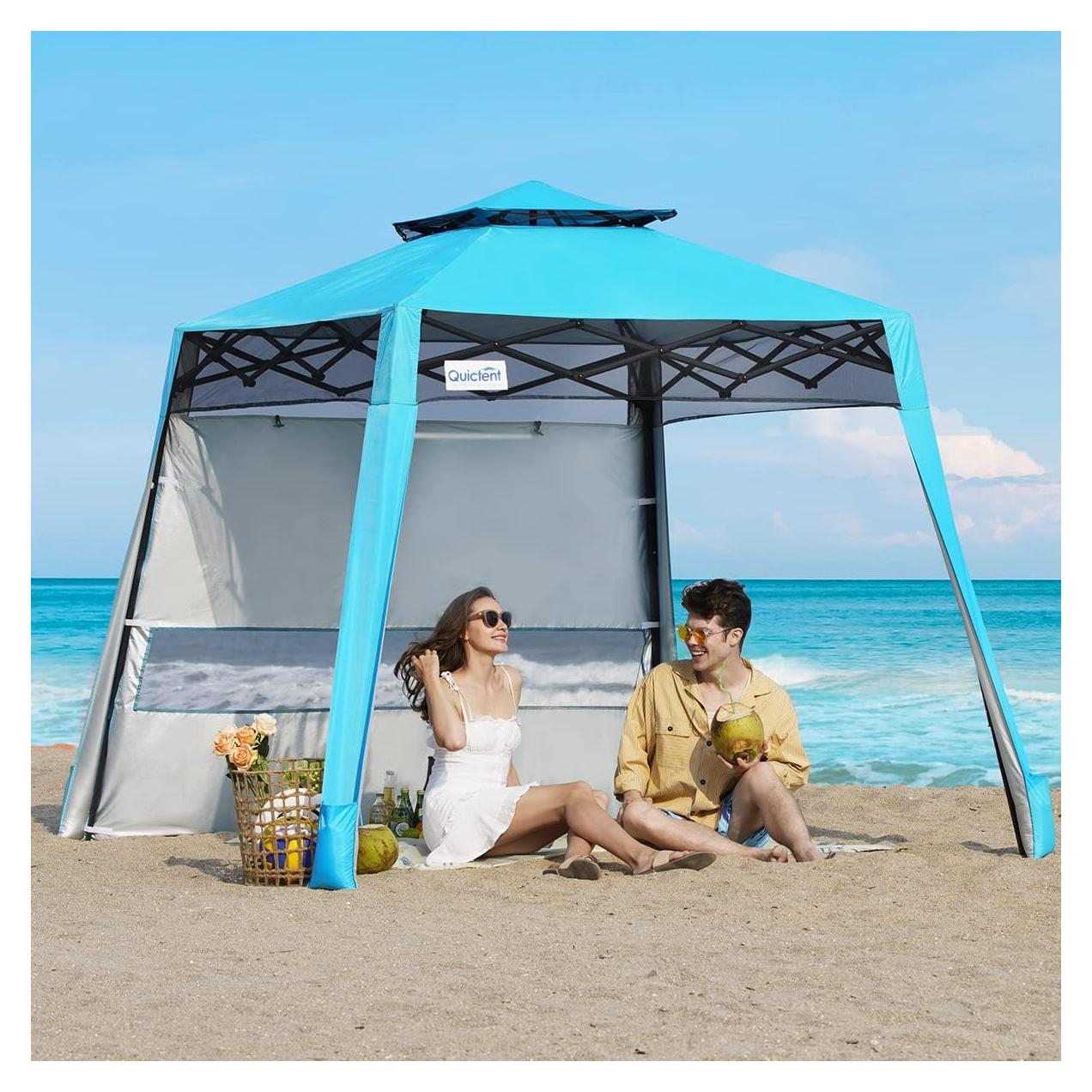 Quictent 10x10 Pop Up Canopy Tent Lightweight, Portable, and Versatile for Beach and Sporting Events with Sun Protection and Easy Setup