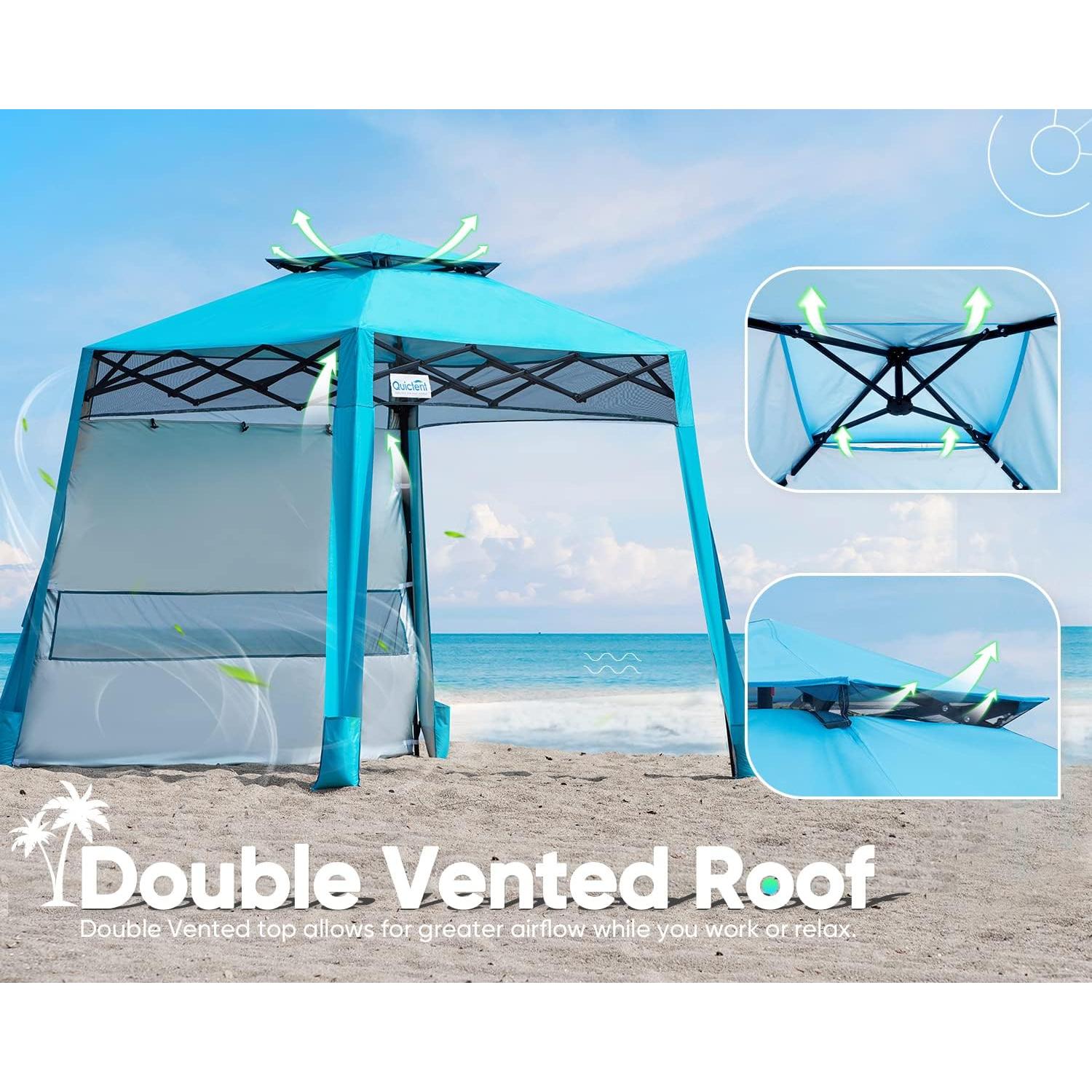 Quictent 10x10 Pop Up Canopy Tent Lightweight, Portable, and Versatile for Beach and Sporting Events with Sun Protection and Easy Setup