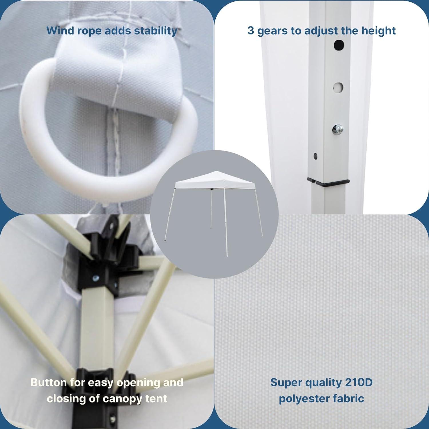 Tienda Gazebo Instantáneo Outvita 3m x 3m Impermeable UV